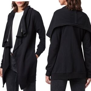 AllSaints Dahlia Sweatshirt Cardigan, Size Medium